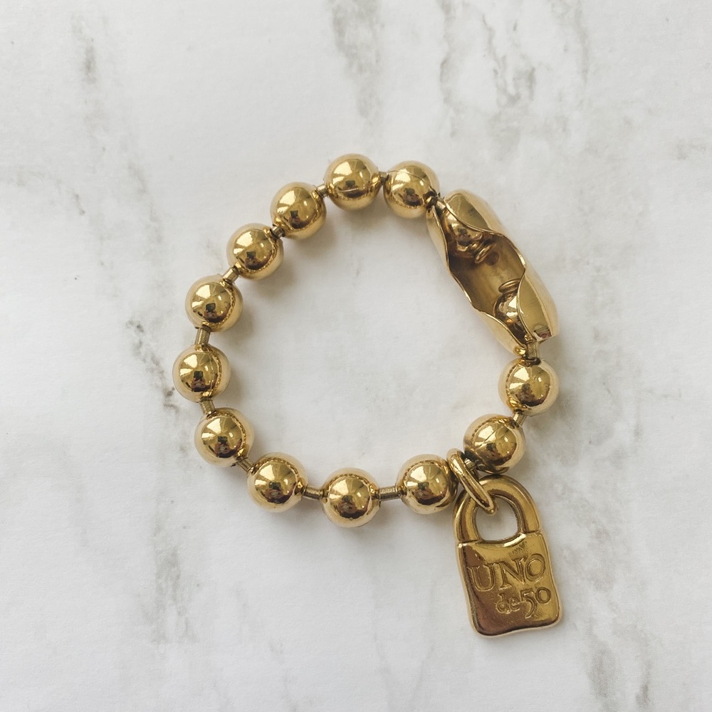 UNO de 50 Bracelet Gold Tone